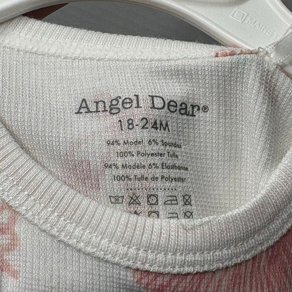 Angel Dear Baby Girl Ribbed Tank Bodysuit Tutu Pink White 18-24M NWT - Picture 9 of 9